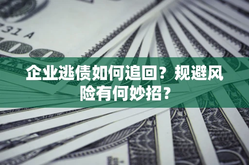 武汉企业逃债如何追回？规避风险有何妙招？