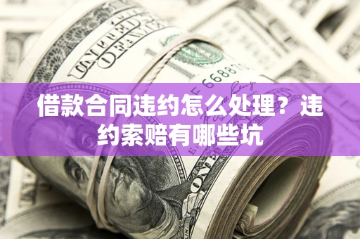 武汉借款合同违约怎么处理？违约索赔有哪些坑