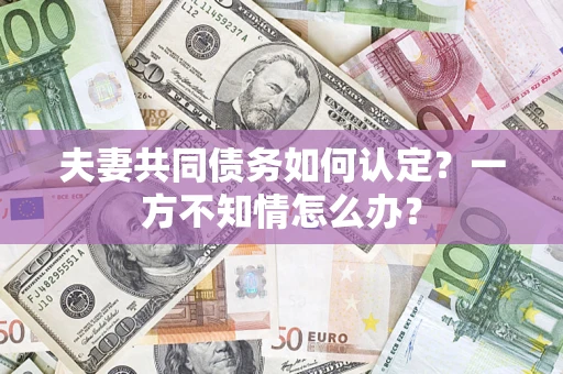 武汉夫妻共同债务如何认定？一方不知情怎么办？