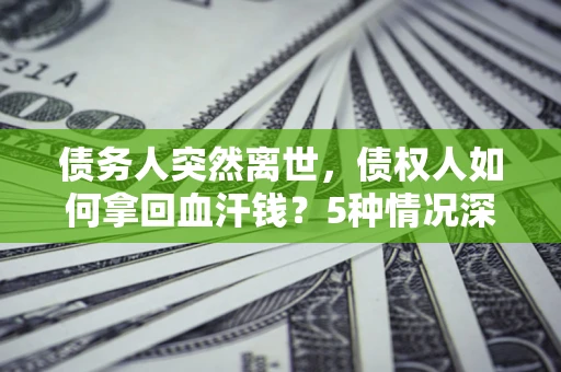 武汉债务人突然离世，债权人如何拿回血汗钱？5种情况深度解析