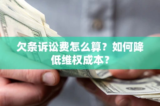 武汉欠条诉讼费怎么算？如何降低维权成本？