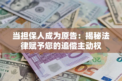 武汉当担保人成为原告:揭秘法律赋予您的追偿主动权 武汉当担保人成为原告:揭秘法律赋予您的追偿主动权